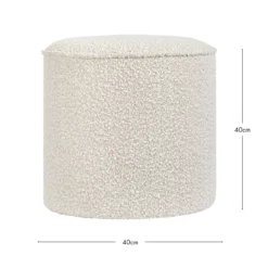 Adele Small Boucle Ottoman