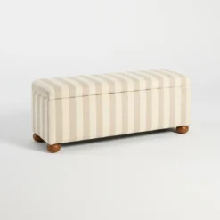 Adeline Stripe Storage Bench