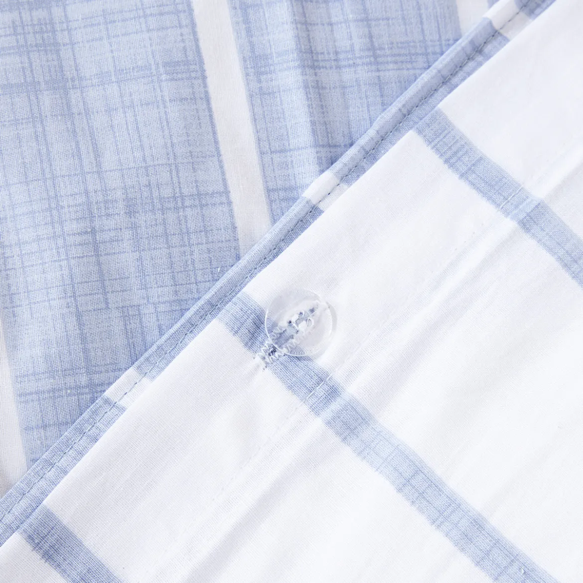 Adria Reversible Blue Stripe Quilt Cover Set