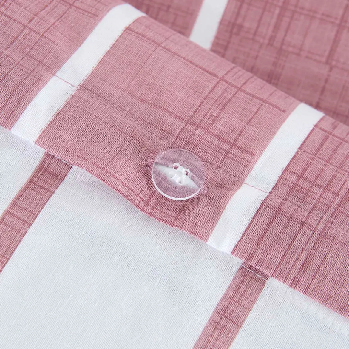 Adria Reversible Pink Stripe Quilt Cover Set