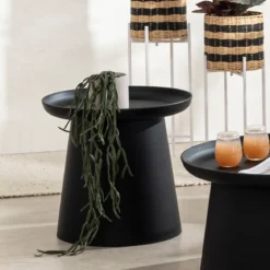 Airlie Black Outdoor Side Table