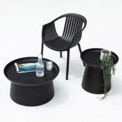 Airlie Black Outdoor Side Table