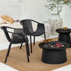 Airlie Black Outdoor Side Table