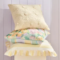 Aki Embroidered Floral Cushion