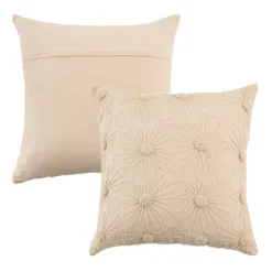 Aki Embroidered Floral Cushion