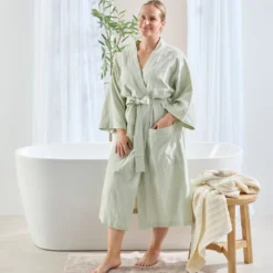 Alyse Sage Linen Cotton Kimono
