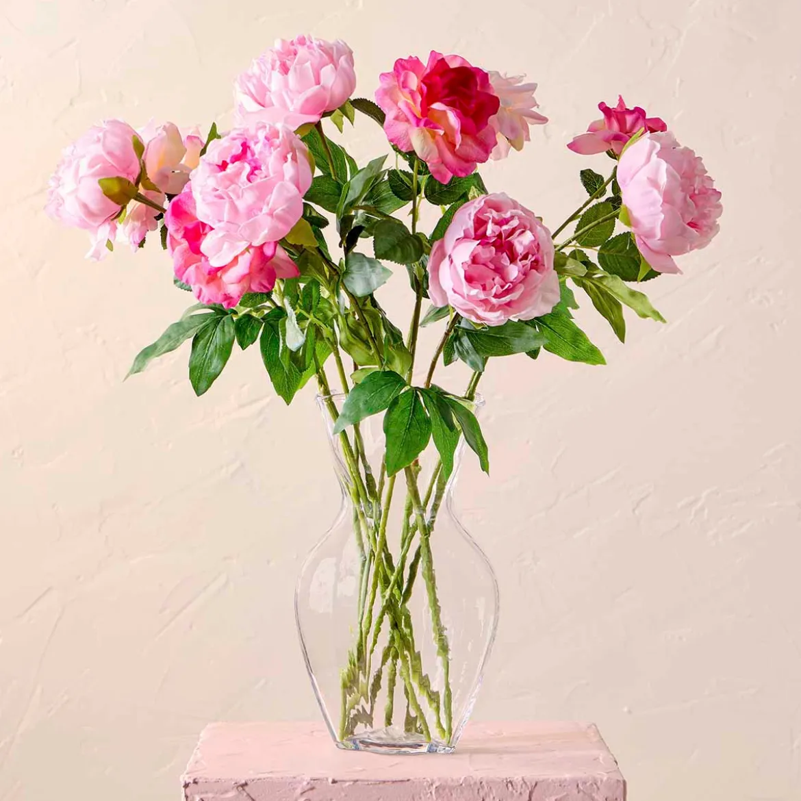 Annabelle Mixed Pink Artificial Flower Bouquet