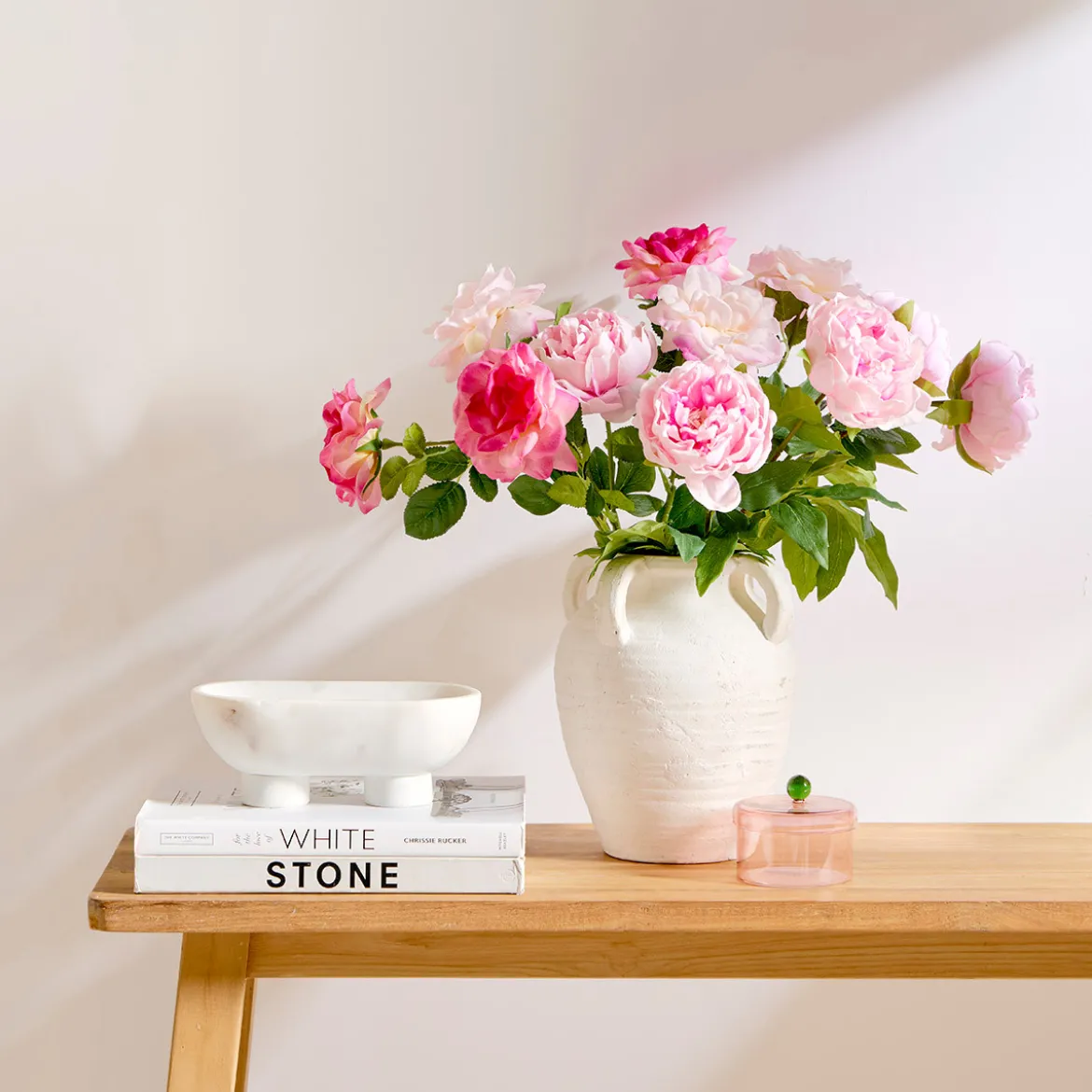 Annabelle Mixed Pink Artificial Flower Bouquet
