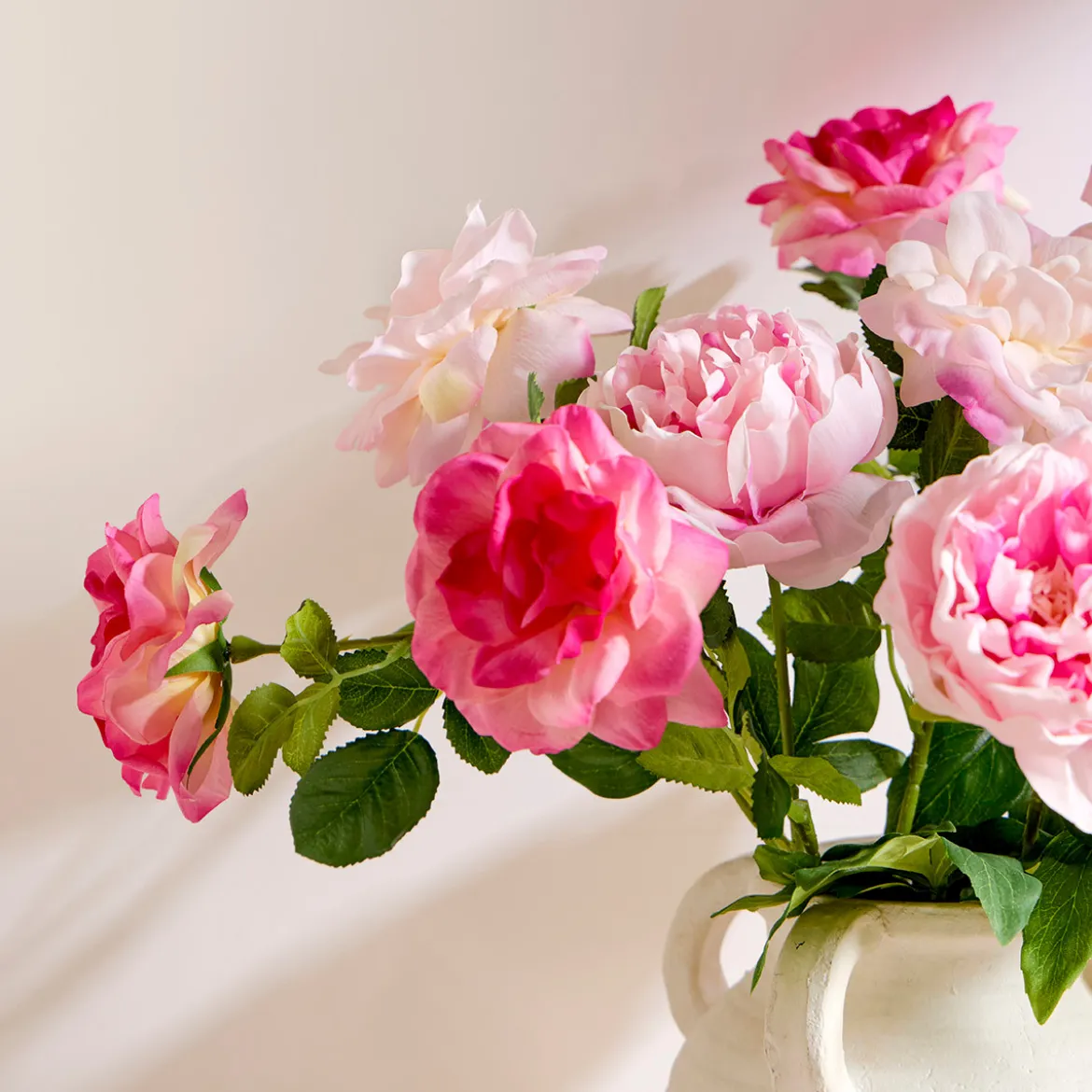 Annabelle Mixed Pink Artificial Flower Bouquet
