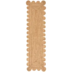 Aria Scalloped Jute Floor Runner