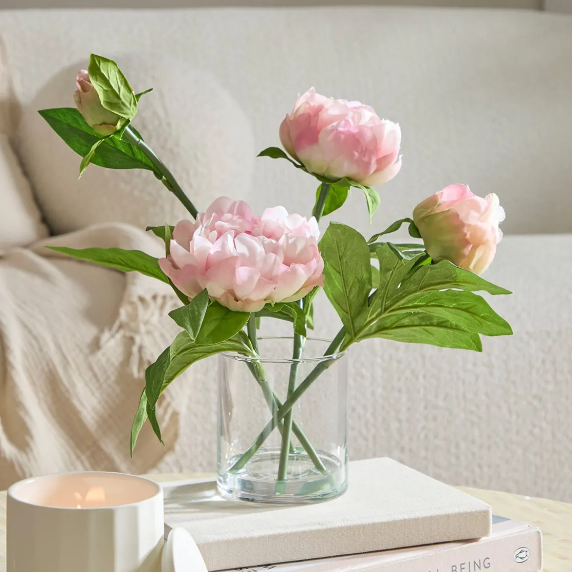 Artificial Lillian Peony in Vase