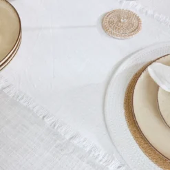 Ashra Fringed Cotton Table Runner