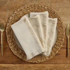 Ashra Fringed Napkin Set of 4