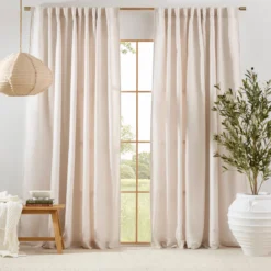Aspen Light Natural Room Darkening Curtain Set 2