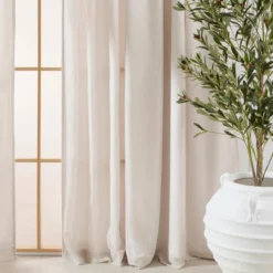 Aspen Light Natural Room Darkening Curtain Set 2