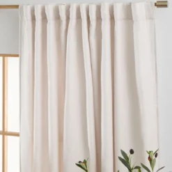 Aspen Light Natural Room Darkening Curtain Set 2