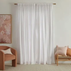 Aspen White Room Darkening Curtains Set of 2