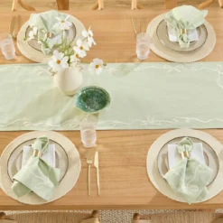 Aubrey Bow Embroidered Table Runner