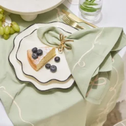 Aubrey Bow Embroidered Table Runner