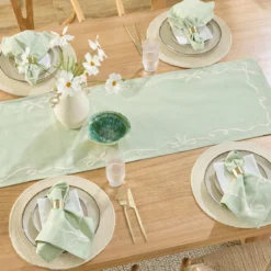 Aubrey Bow Embroidered Table Runner