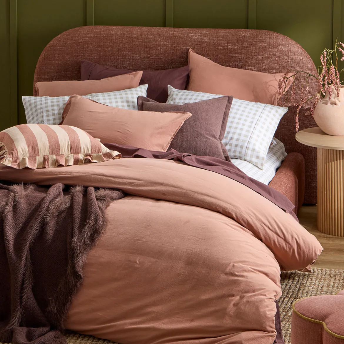 Australian Cotton Caramel Quilt Cover Set