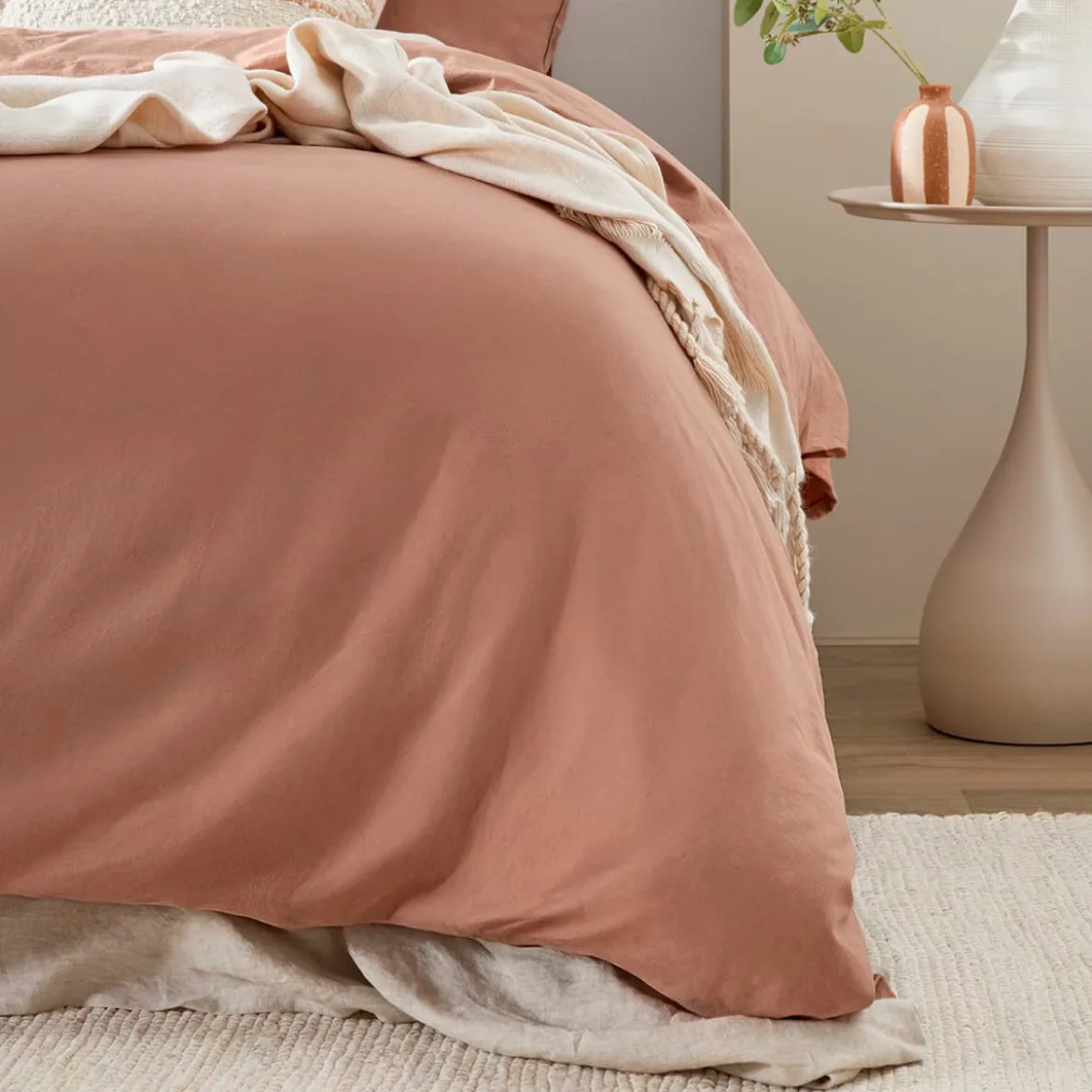 Australian Cotton Caramel Quilt Cover Set