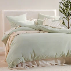 Australian Cotton Sage Green Quilt Cover Set