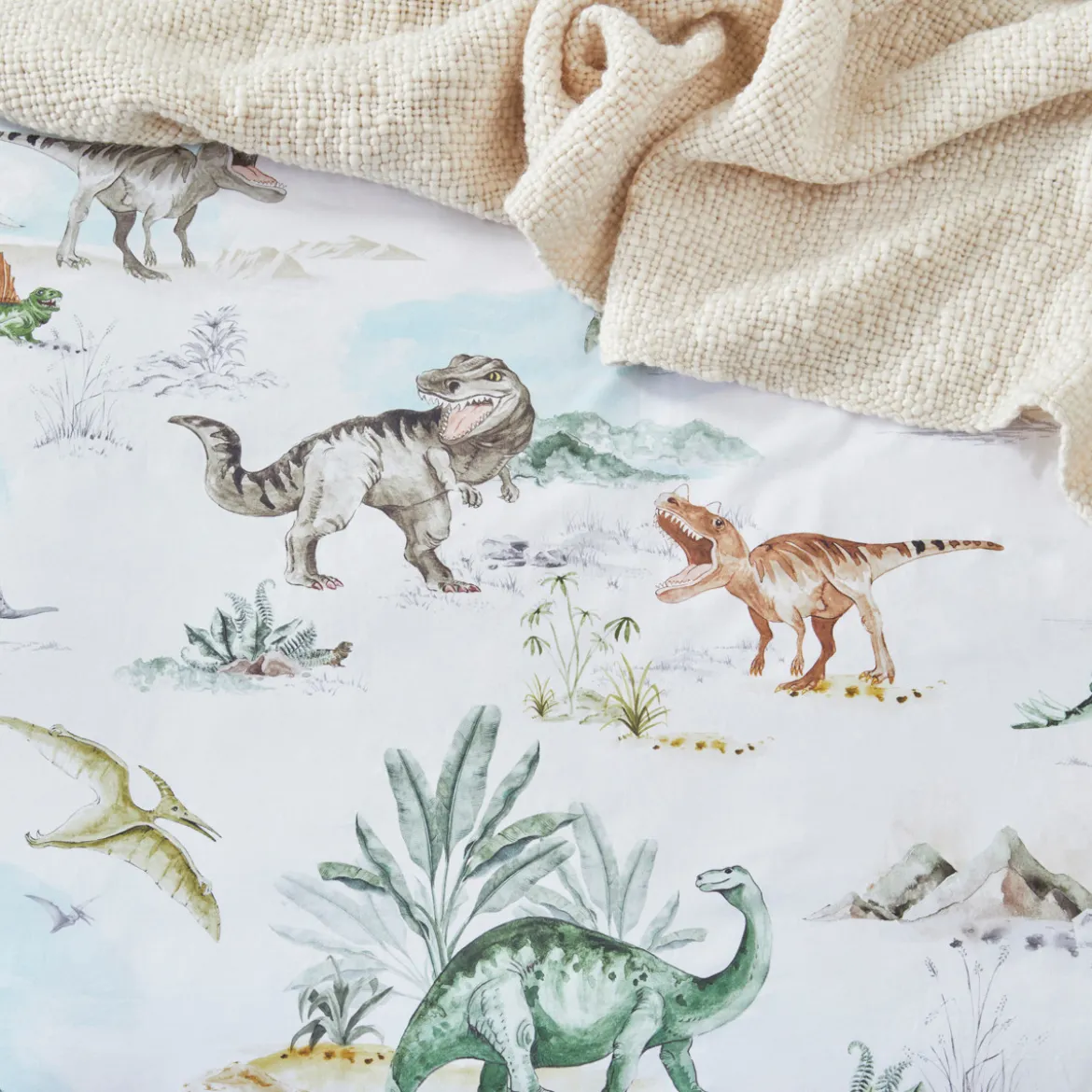 Bad To The Bone Dinosaur Quilt Cover Set
