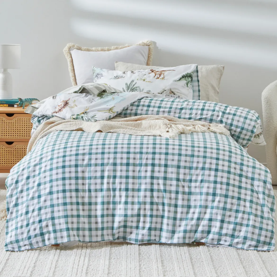 Bad To The Bone Dinosaur Quilt Cover Set
