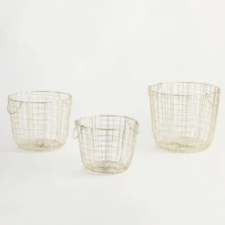 Bailey Gold Wire Basket