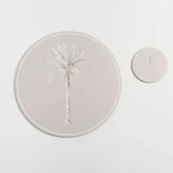 Bangalow Natural Palm Cork Coaster Set of 6