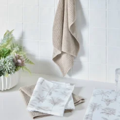 Bangalow Palm Microfibre Kitchen Towel Set of 3