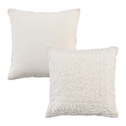 Belize Embroidered Chenille Feather Cushion