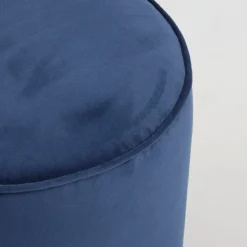 Bentley Navy Blue Velvet Ottoman