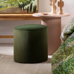 Bentley Velvet Ottoman