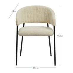 Blake Cream Boucle Dining Chair