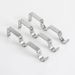 Bodie Chrome Double Rod Bracket 3 Pack