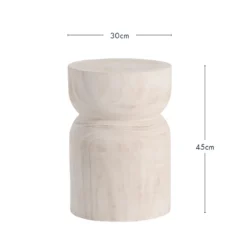 Bosa White Washed Stool
