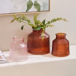 Boston Ribbed Glass Vase