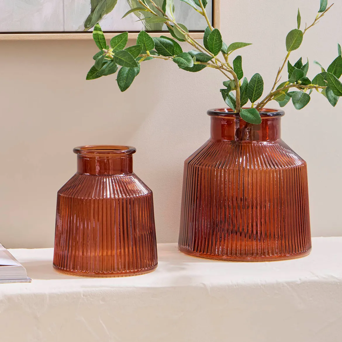 Boston Ribbed Glass Vase