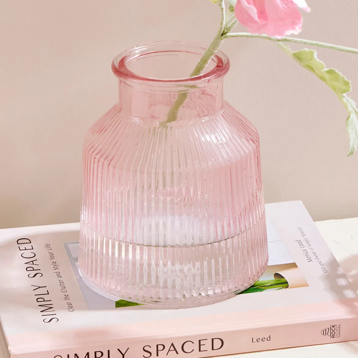 Boston Ribbed Glass Vase