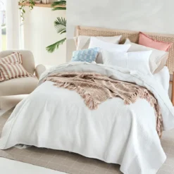 Camden White Coverlet Set