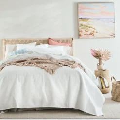 Camden White Coverlet Set