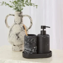 Capri Black 3 Piece Bathroom Set