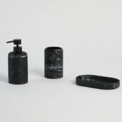 Capri Black 3 Piece Bathroom Set