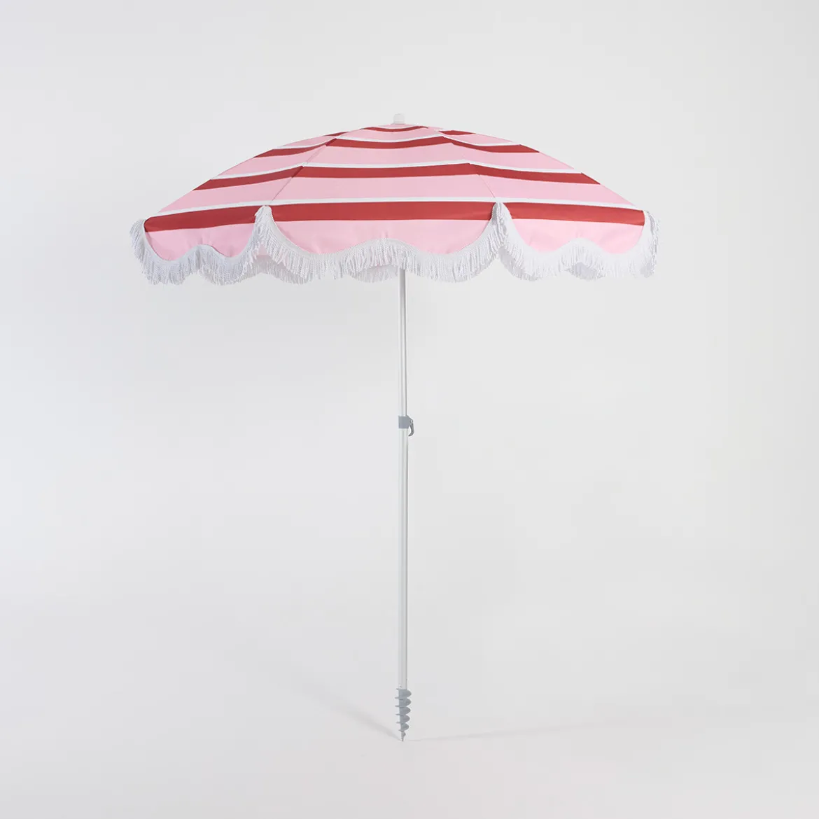 Carmelita Scalloped Fringed Beach Umbrella