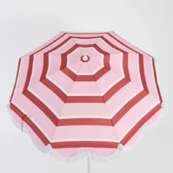 Carmelita Scalloped Fringed Beach Umbrella