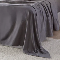 Charcoal Cotton Flannelette Sheet Set