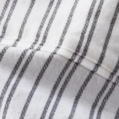 Charcoal Stripe Cotton Flannelette Sheet Set