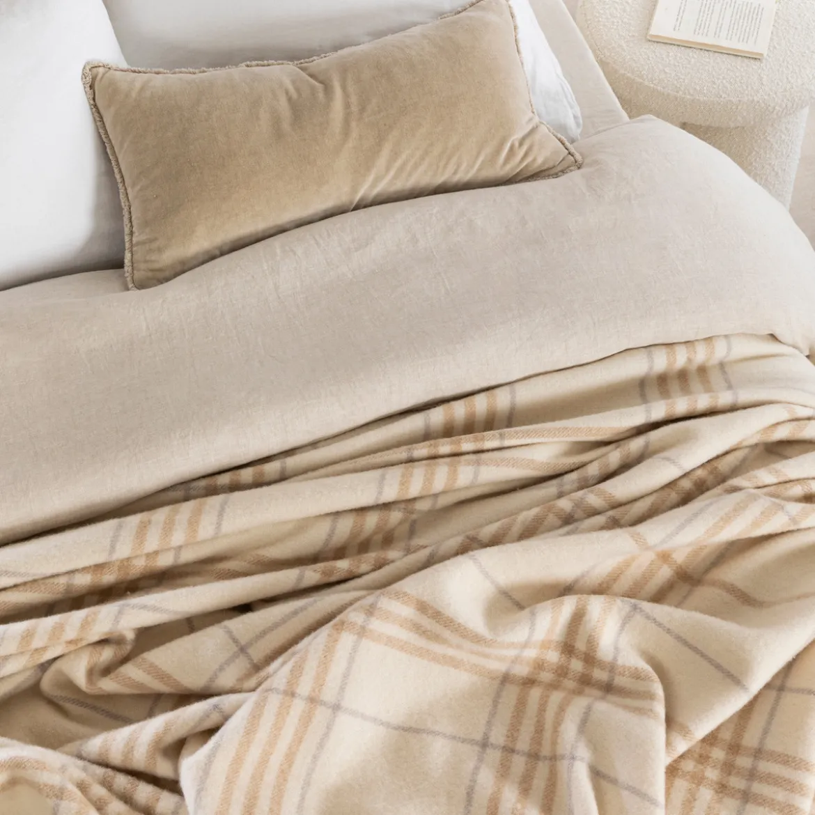 Check 460gsm Australian Wool Blanket
